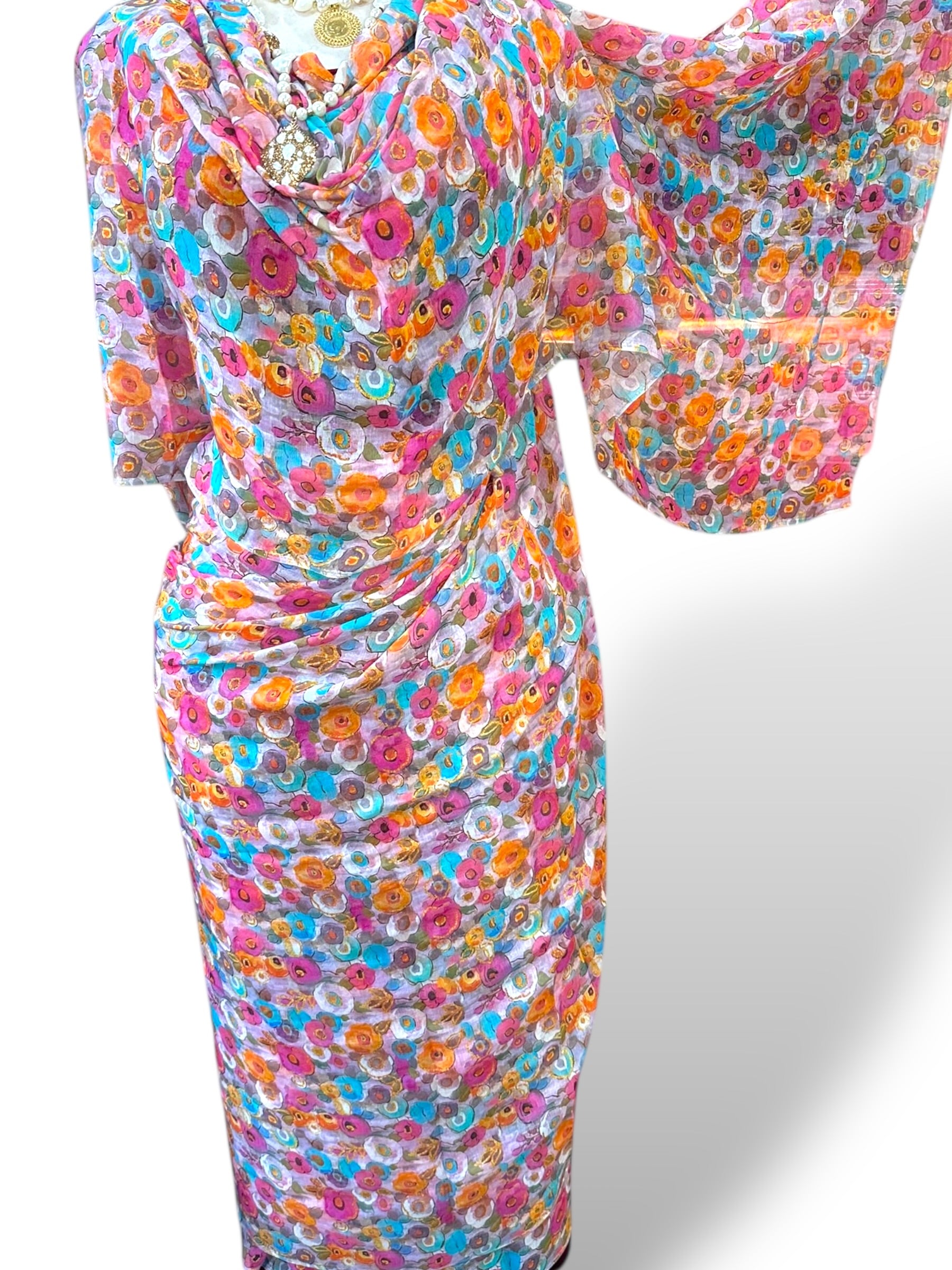 Cotton Blend Toub - Small Roses