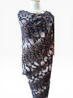 Silk Chiffon Jacquard - Two Tone Animal Print (Monochrome)