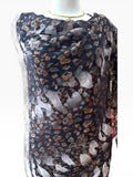 Silk Chiffon Jacquard - Two Tone Animal Print (Monochrome)