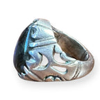 Mens Silver Ring - Labrodorite (Size V 1/2)