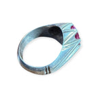 Mens Silver Ring - Aqeeq (Size X 1/2)