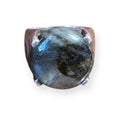 Mens Silver Ring - Labrodorite (Size R)