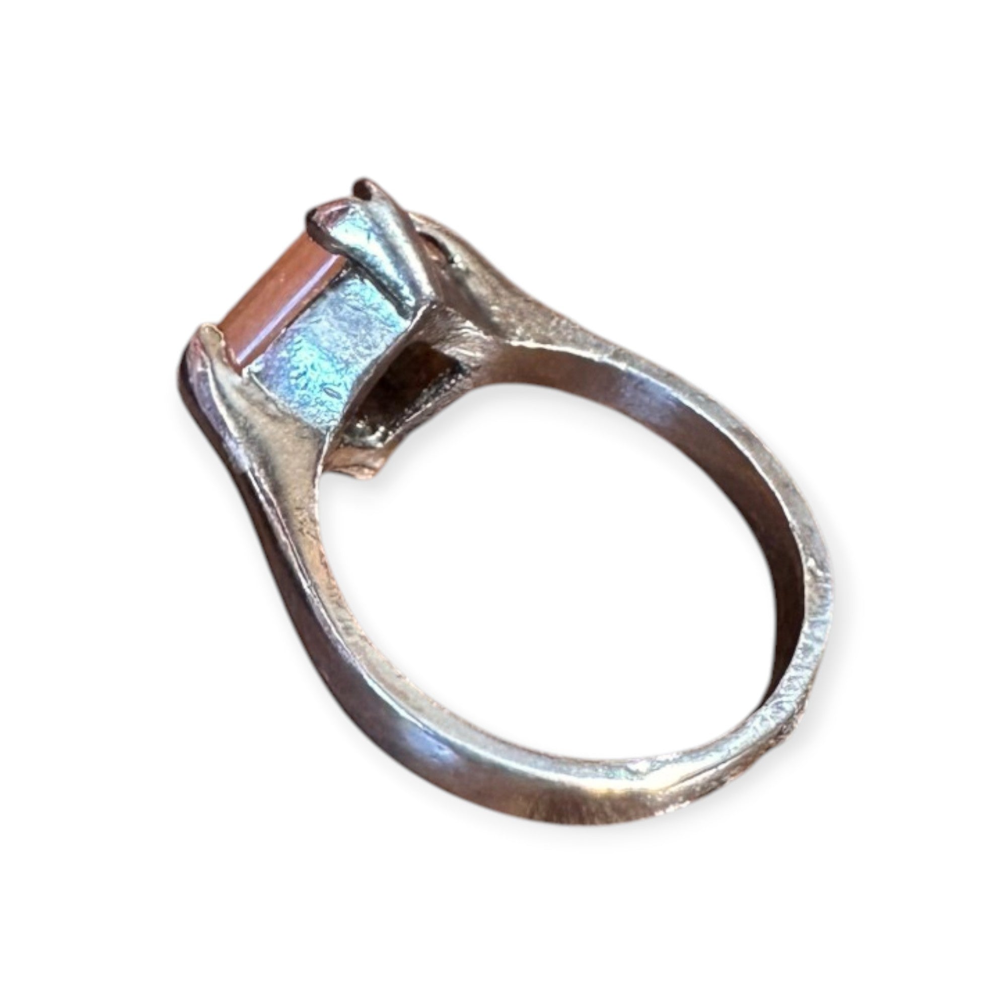 Mens Silver Ring - Carnelian (Size S)