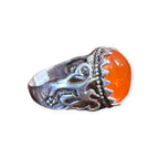 Mens Silver Ring - Carnelian (Size W)
