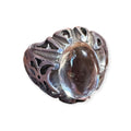 Mens Silver Ring - Clear Quartz (Size Z+1)