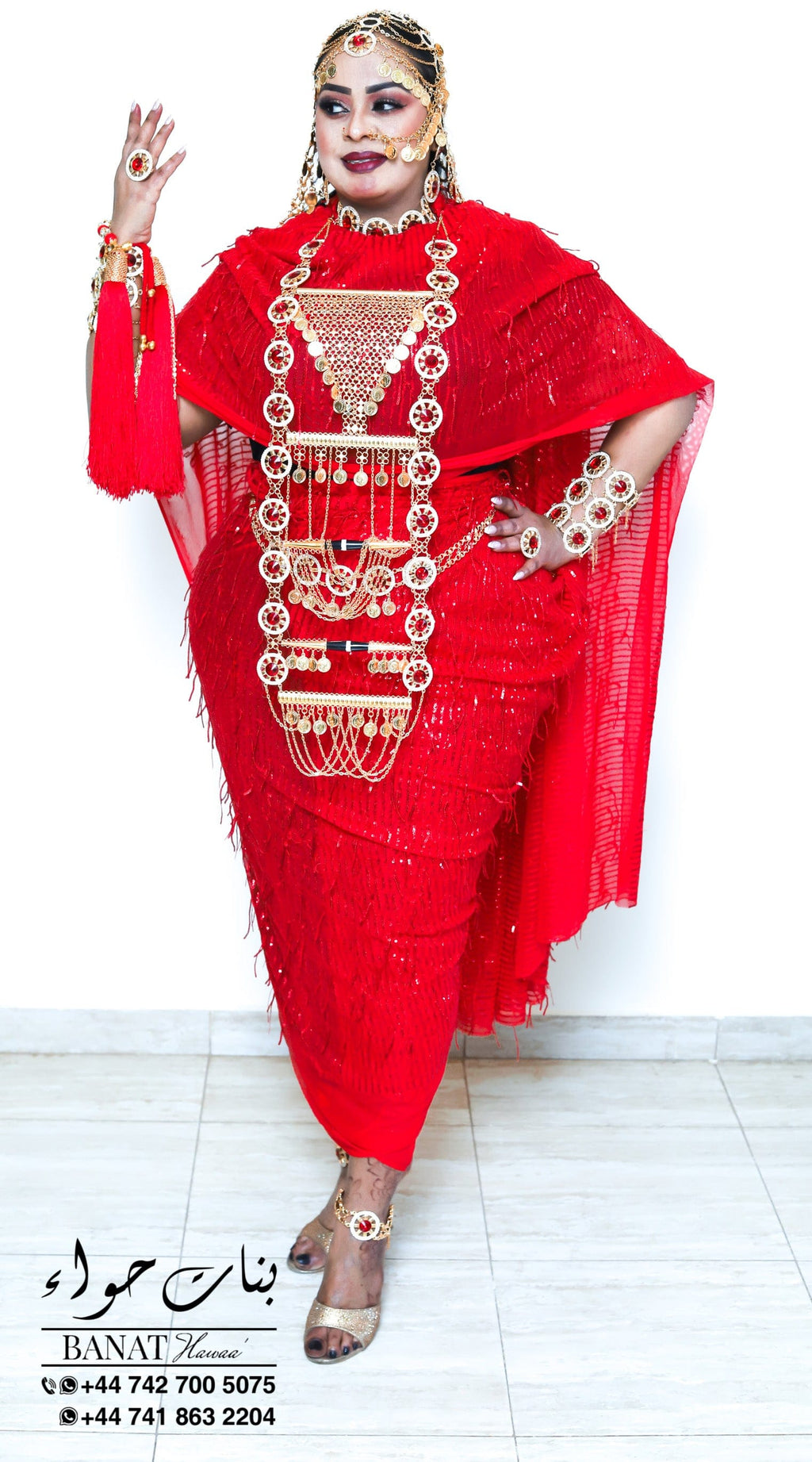 Rental - Gedla (No Hair) with Large Ruby Detailing