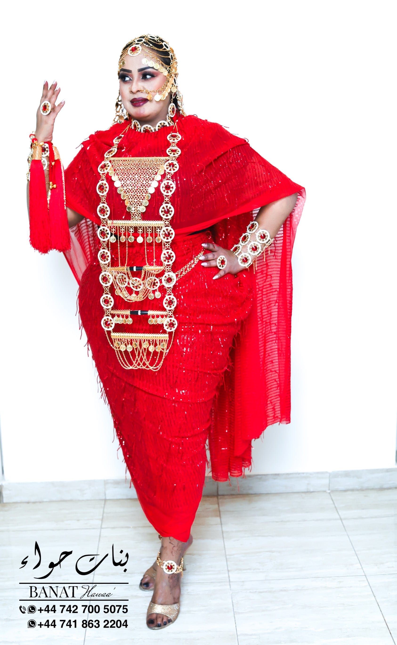 Rental - Gedla (No Hair) with Large Ruby Detailing