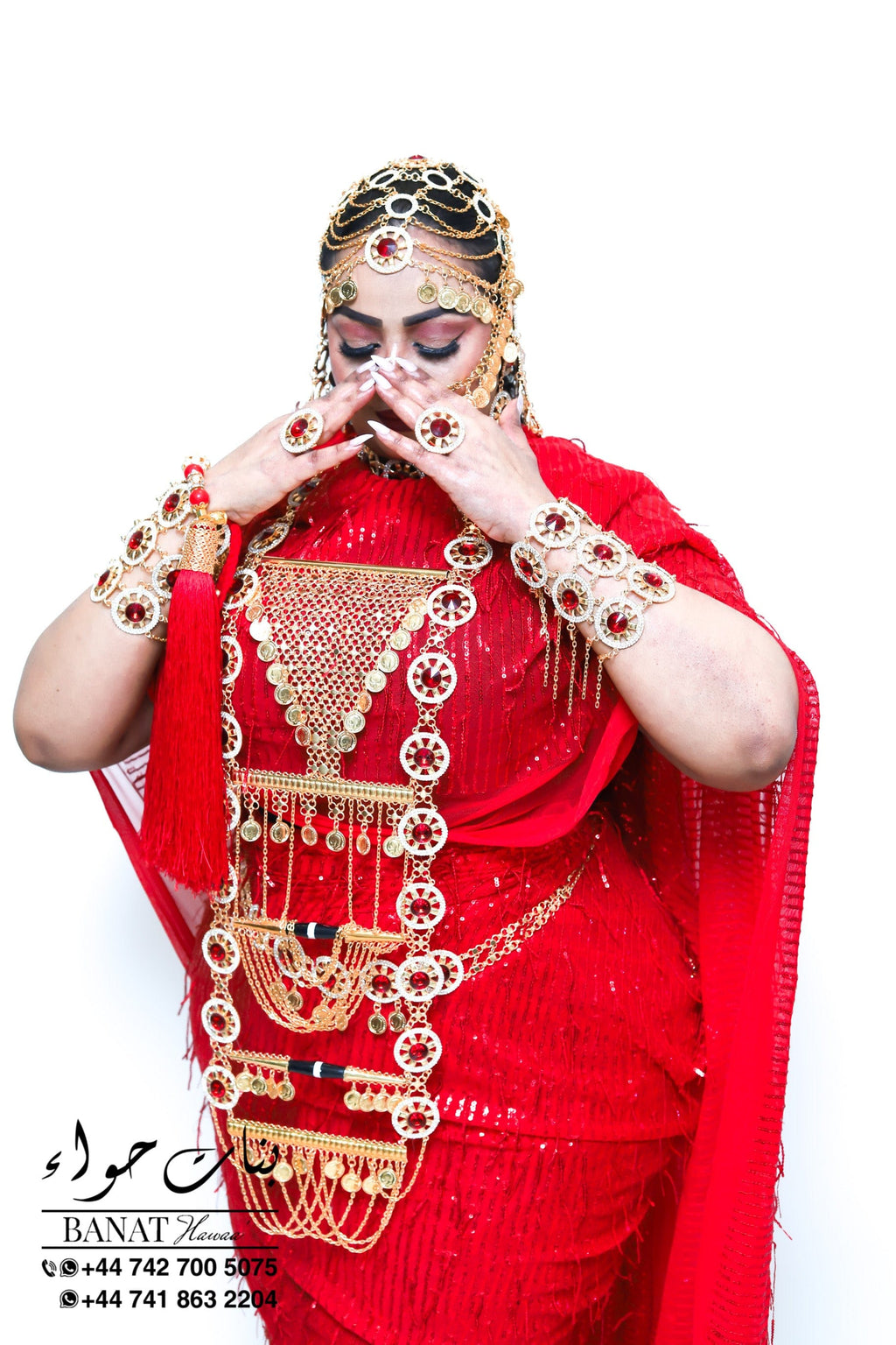 Rental - Gedla (No Hair) with Large Ruby Detailing