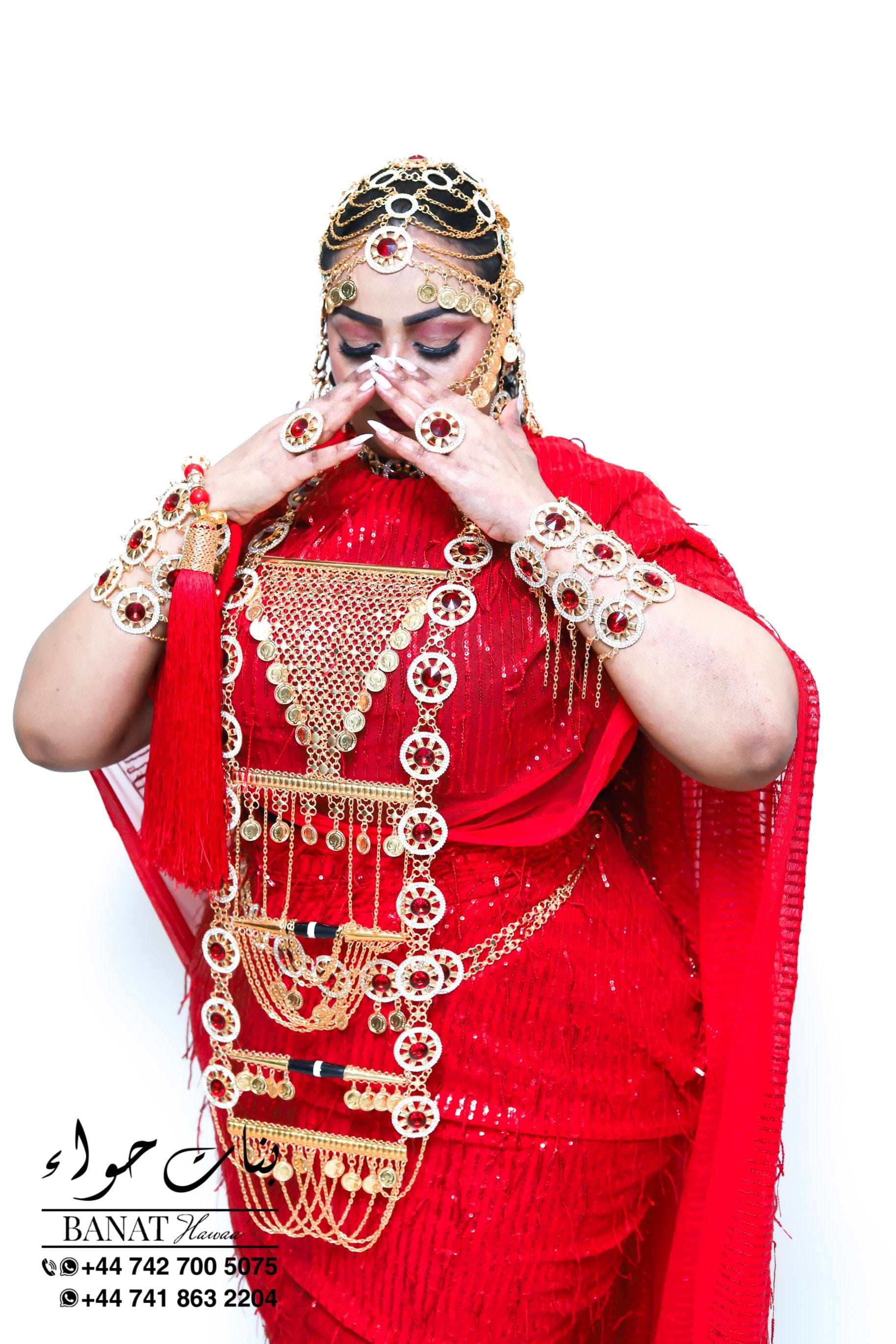 Rental - Gedla (No Hair) with Large Ruby Detailing