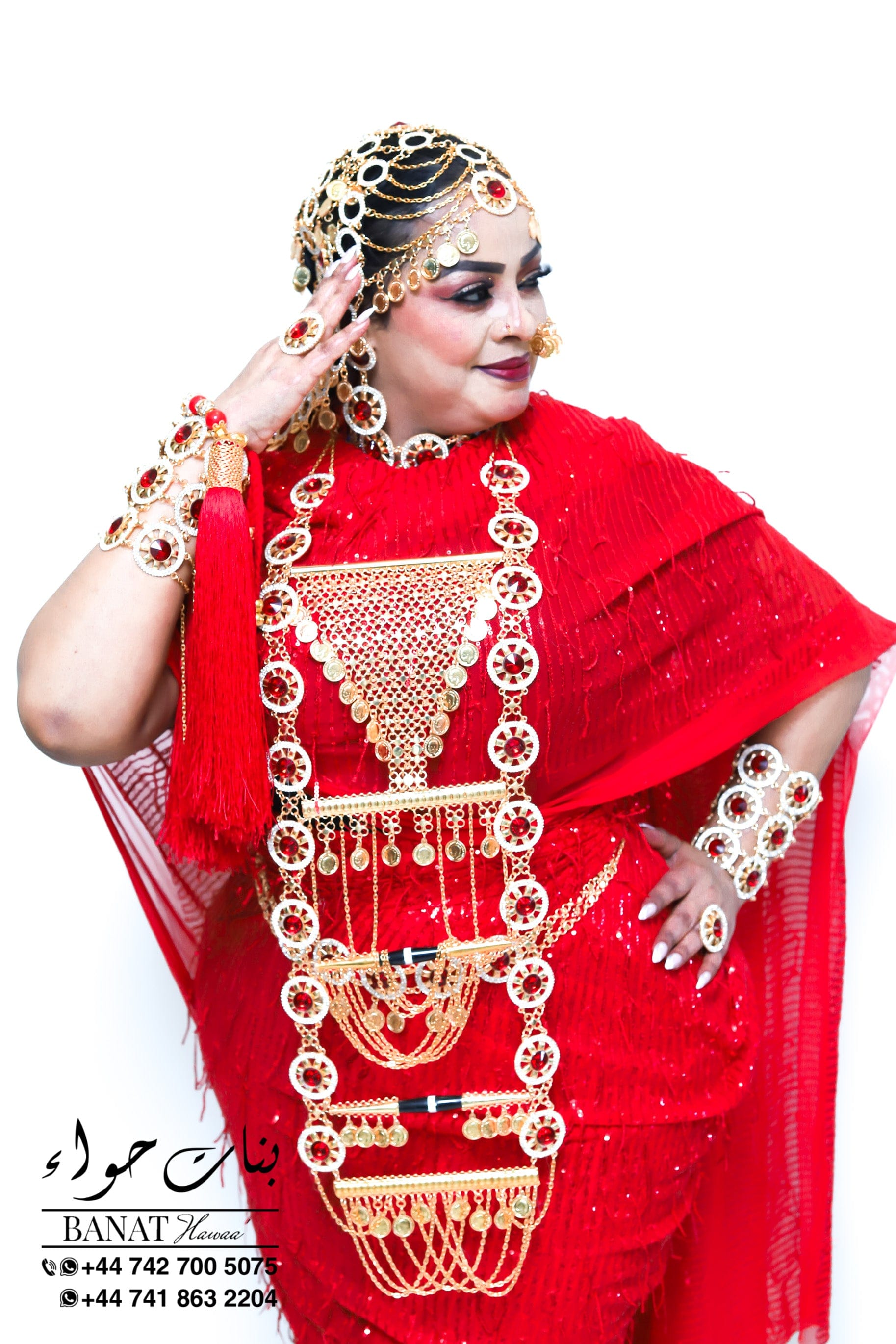 Rental - Gedla (No Hair) with Large Ruby Detailing