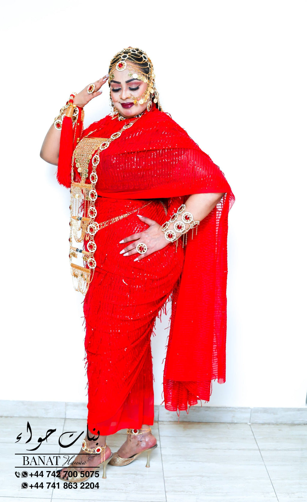 Rental - Gedla (No Hair) with Large Ruby Detailing