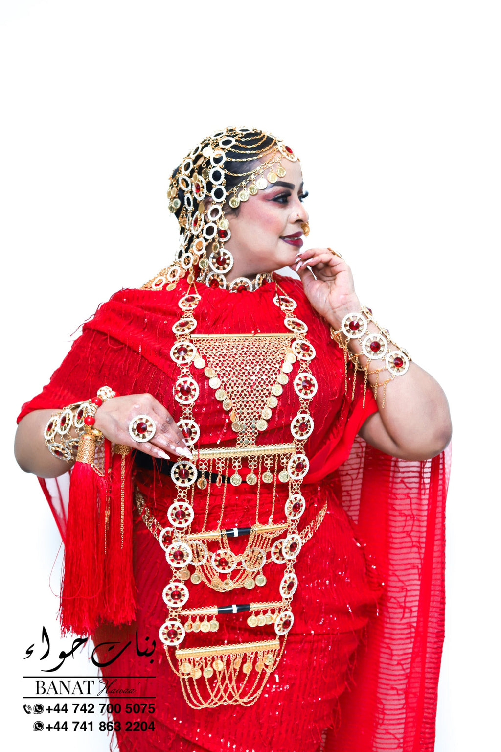 Rental - Gedla (No Hair) with Large Ruby Detailing