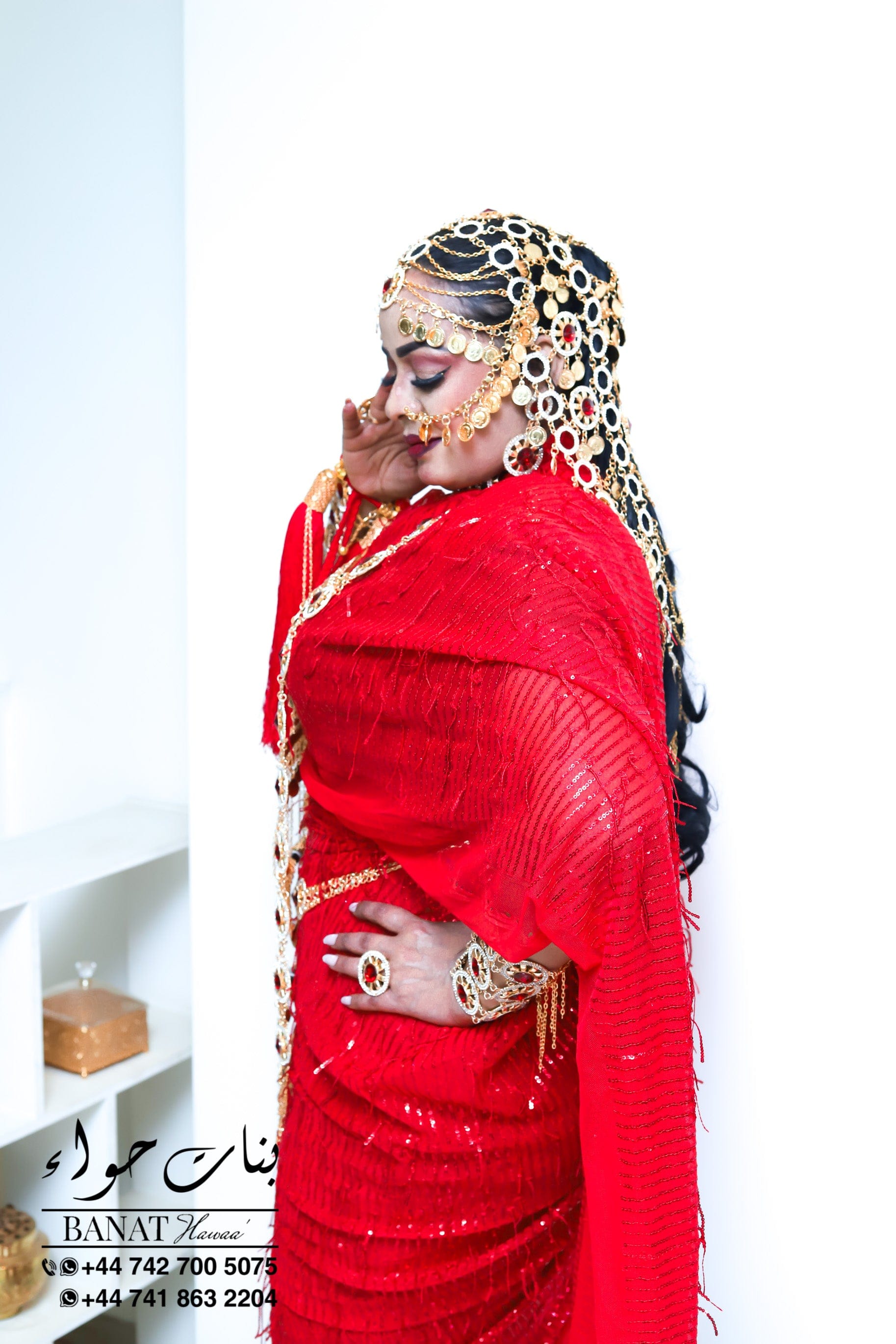 Rental - Gedla (No Hair) with Large Ruby Detailing
