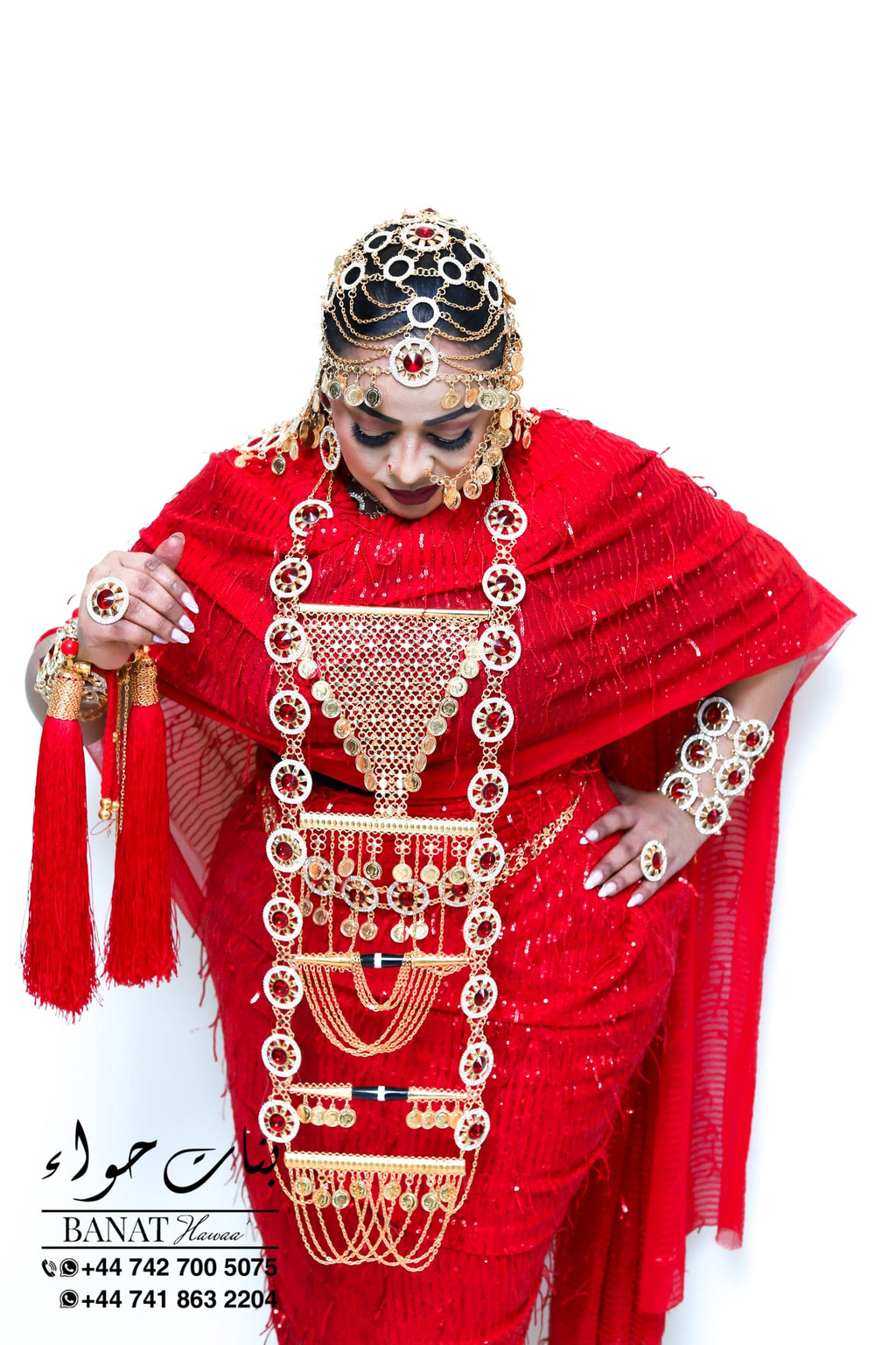 Rental - Gedla (No Hair) with Large Ruby Detailing