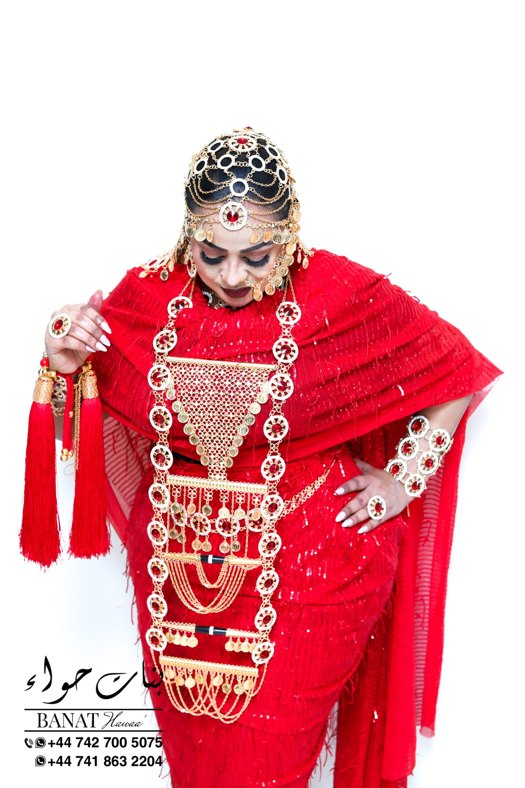 Rental - Gedla (No Hair) with Large Ruby Detailing