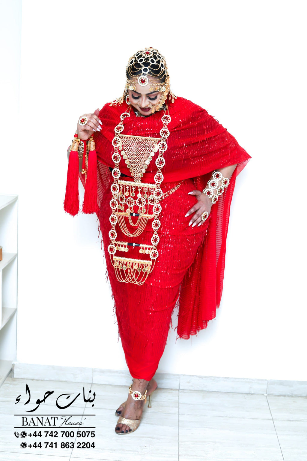 Rental - Gedla (No Hair) with Large Ruby Detailing