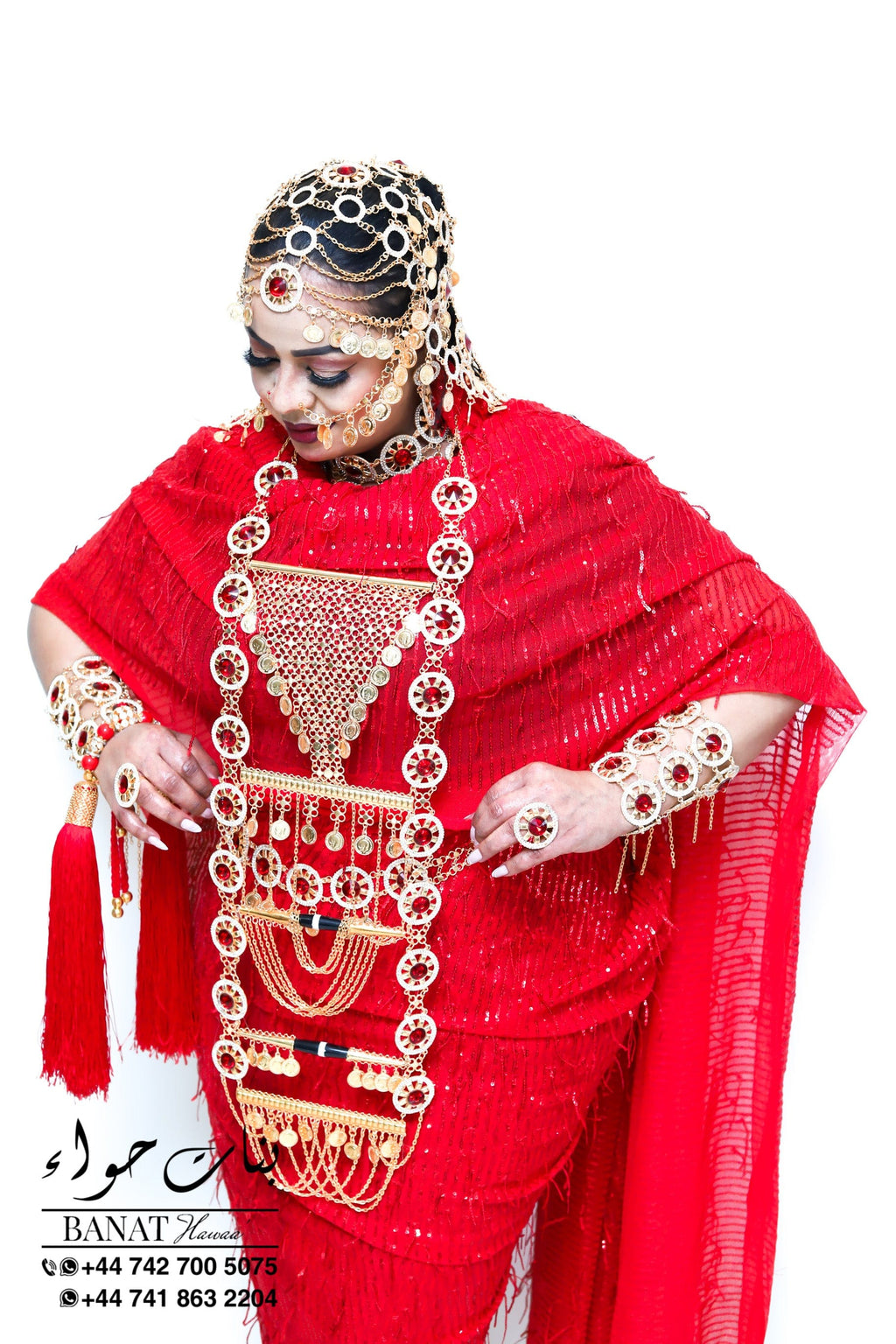 Rental - Gedla (No Hair) with Large Ruby Detailing