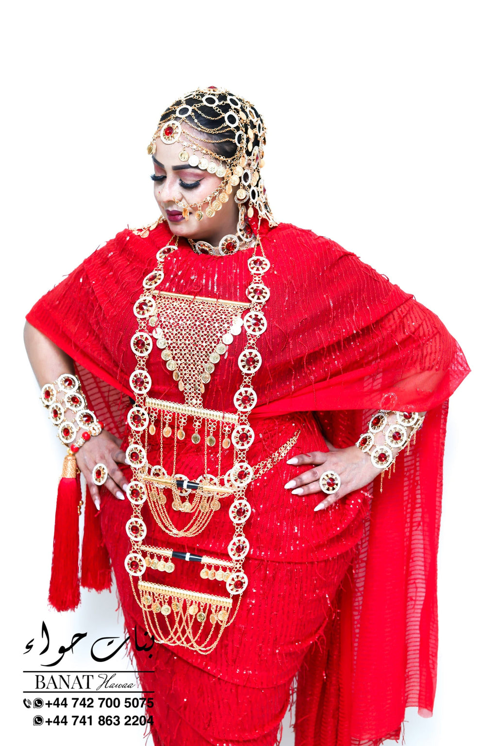 Rental - Gedla (No Hair) with Large Ruby Detailing