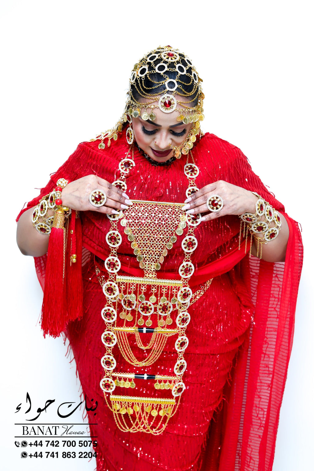 Rental - Gedla (No Hair) with Large Ruby Detailing