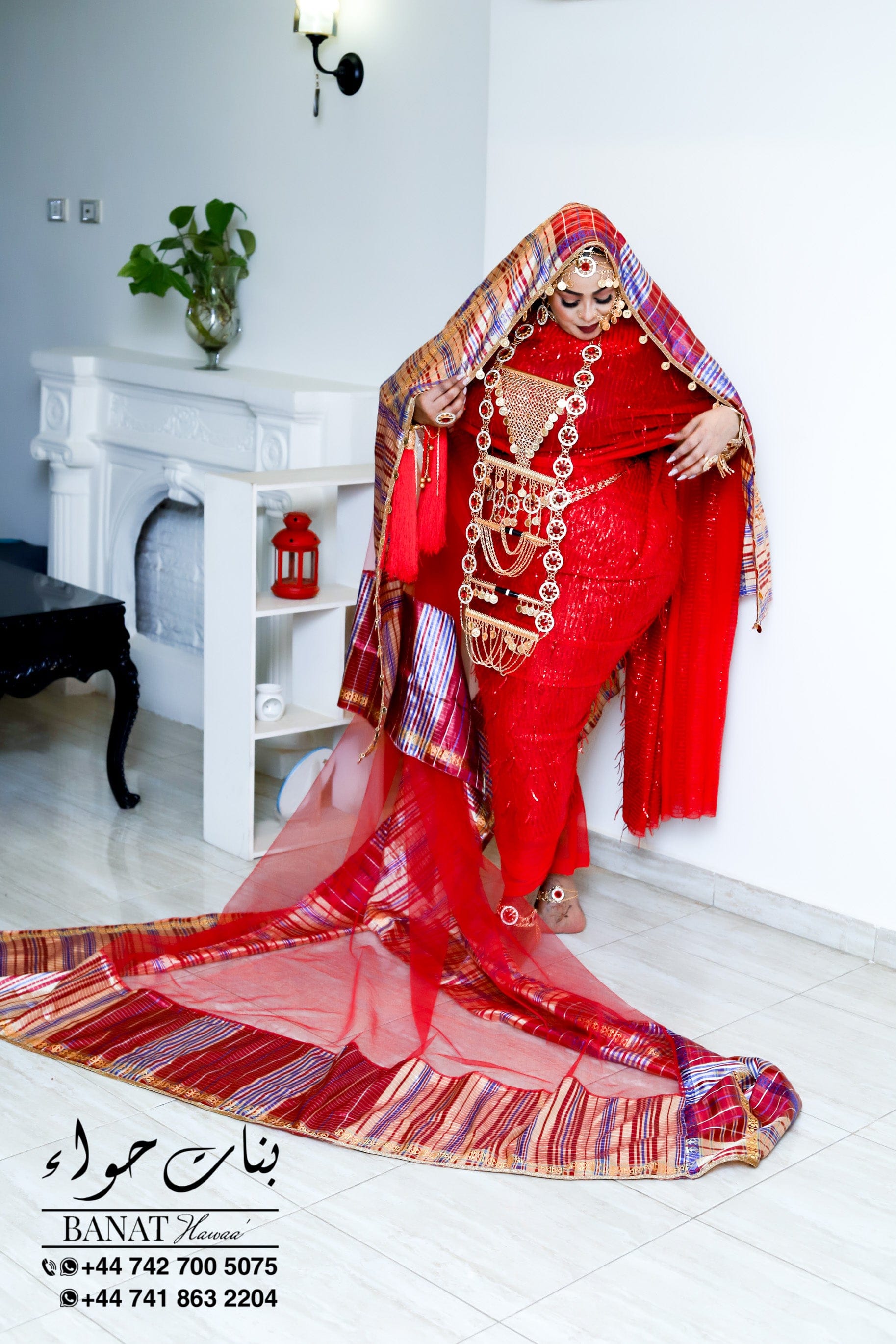 Rental - Gedla (No Hair) with Large Ruby Detailing