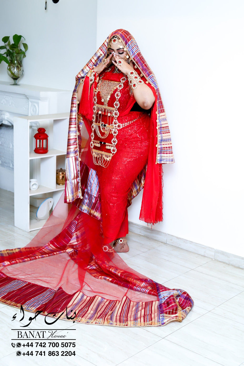 Rental - Gedla (No Hair) with Large Ruby Detailing