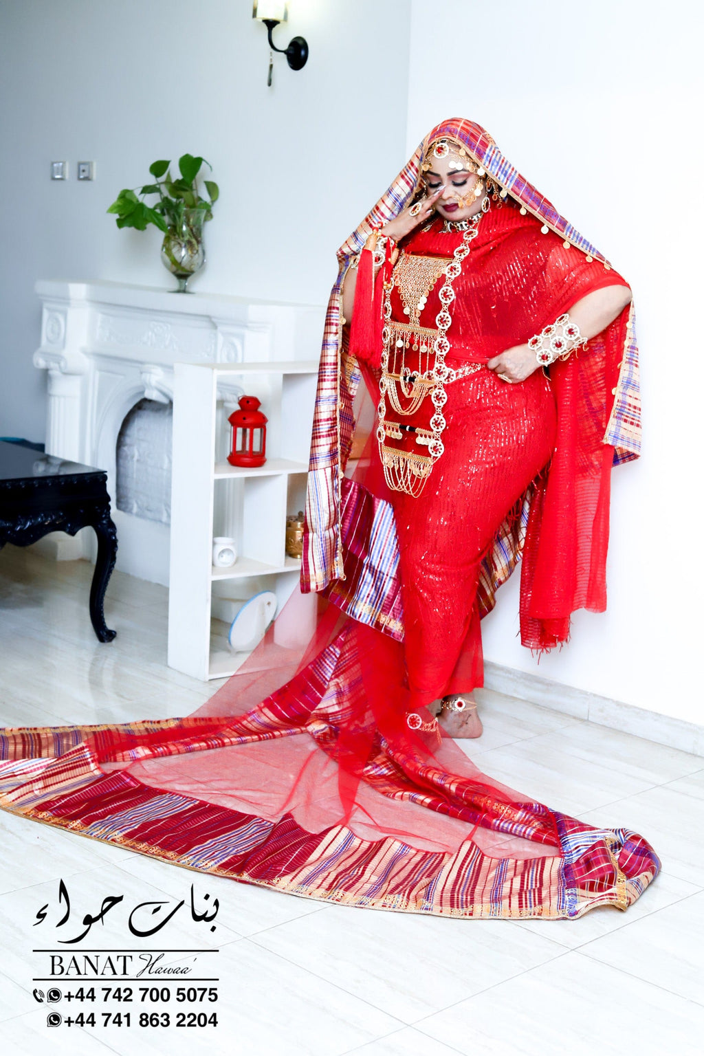 Rental - Gedla (No Hair) with Large Ruby Detailing