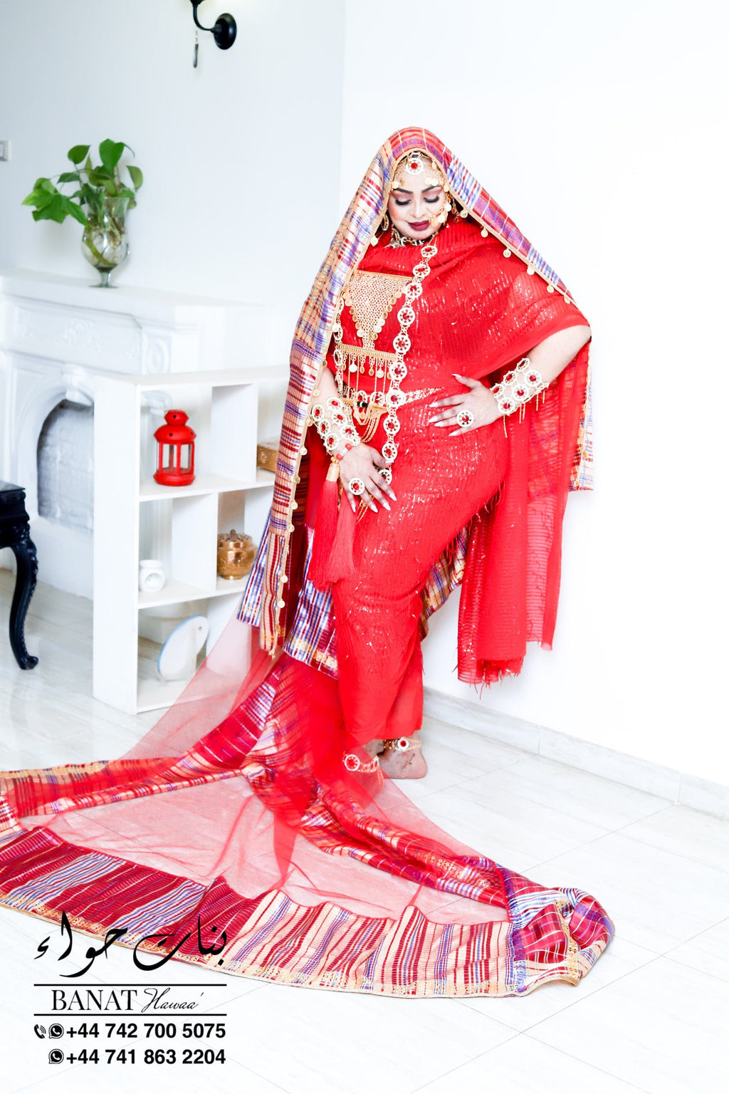 Rental - Gedla (No Hair) with Large Ruby Detailing