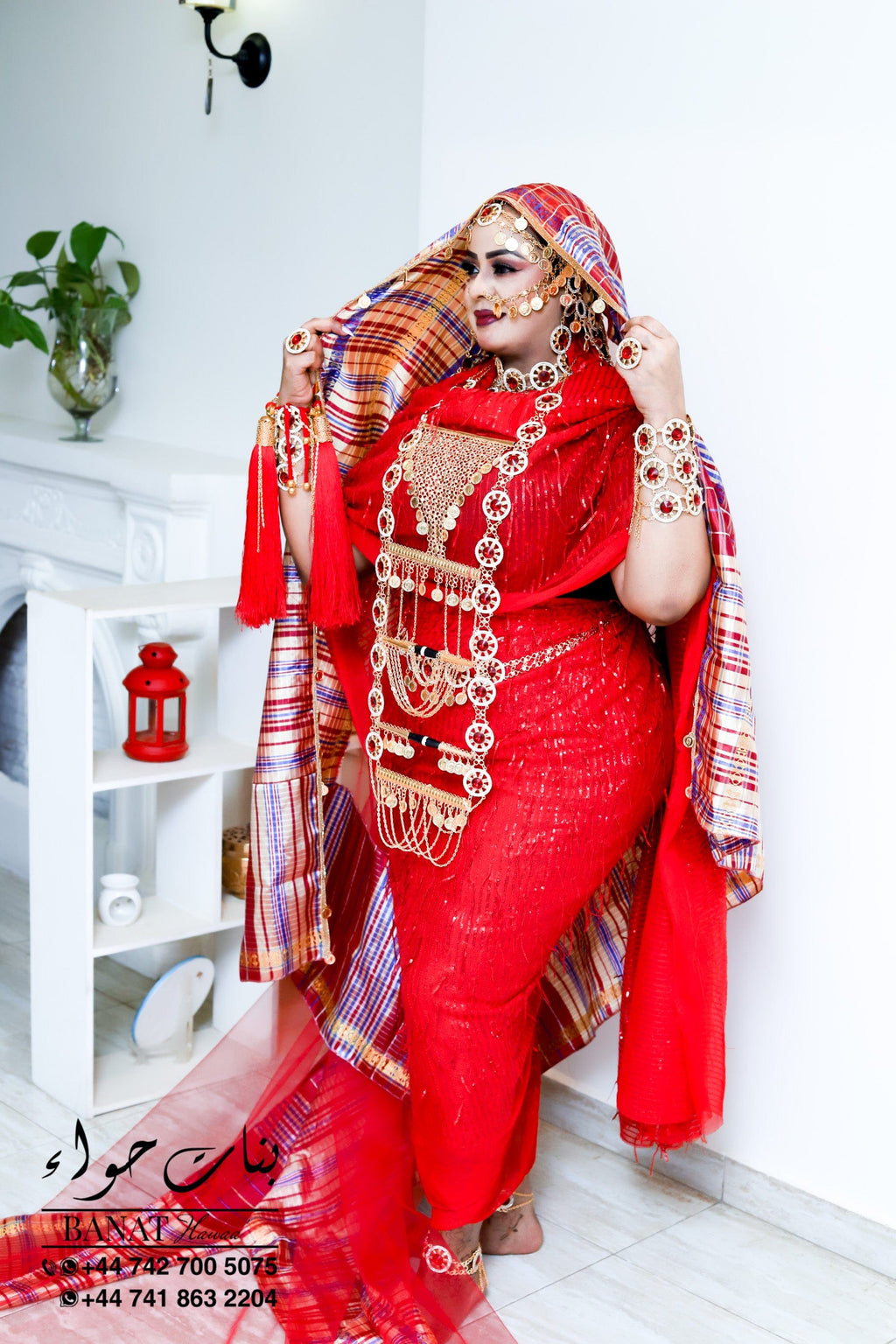 Rental - Gedla (No Hair) with Large Ruby Detailing