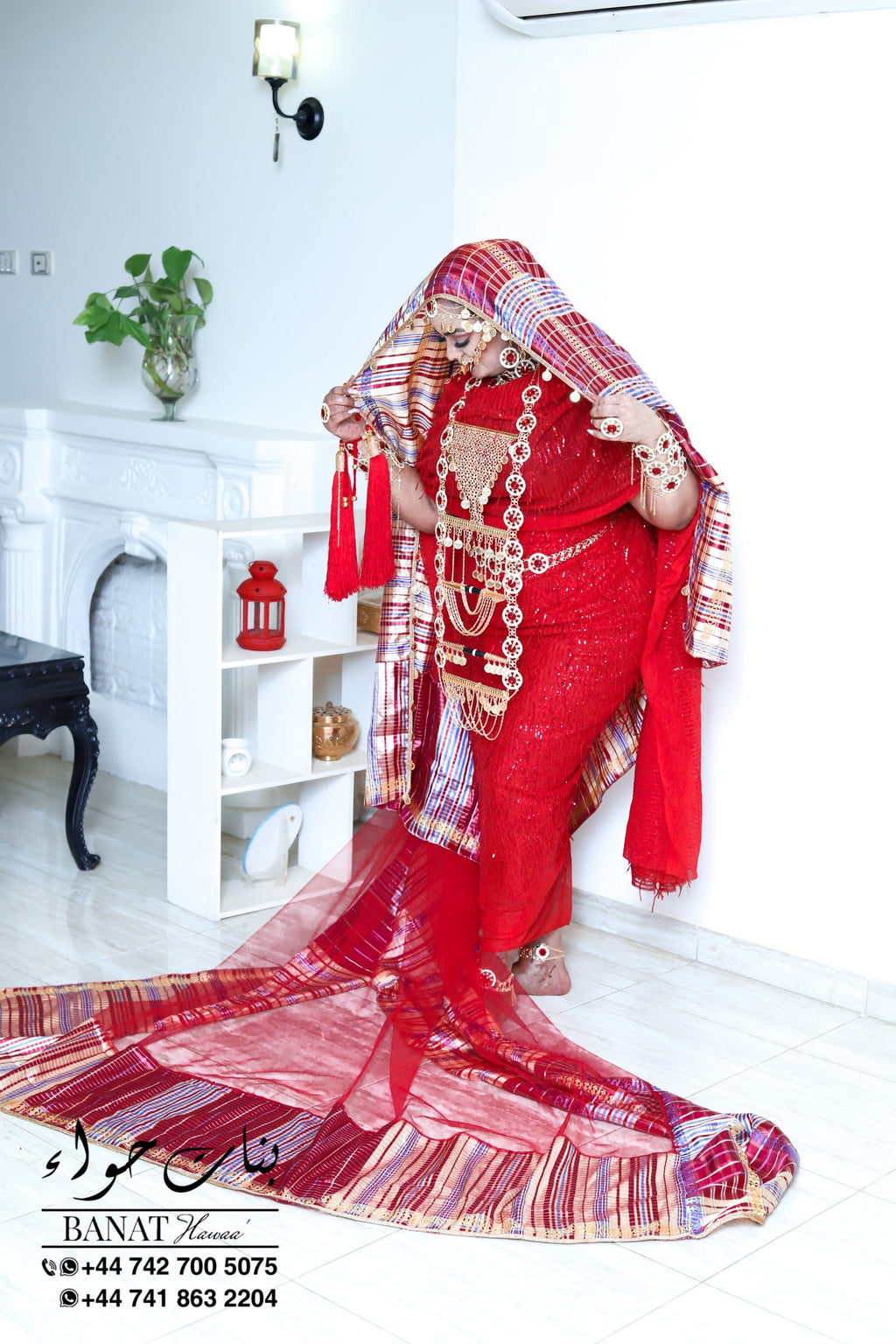 Rental - Gedla (No Hair) with Large Ruby Detailing