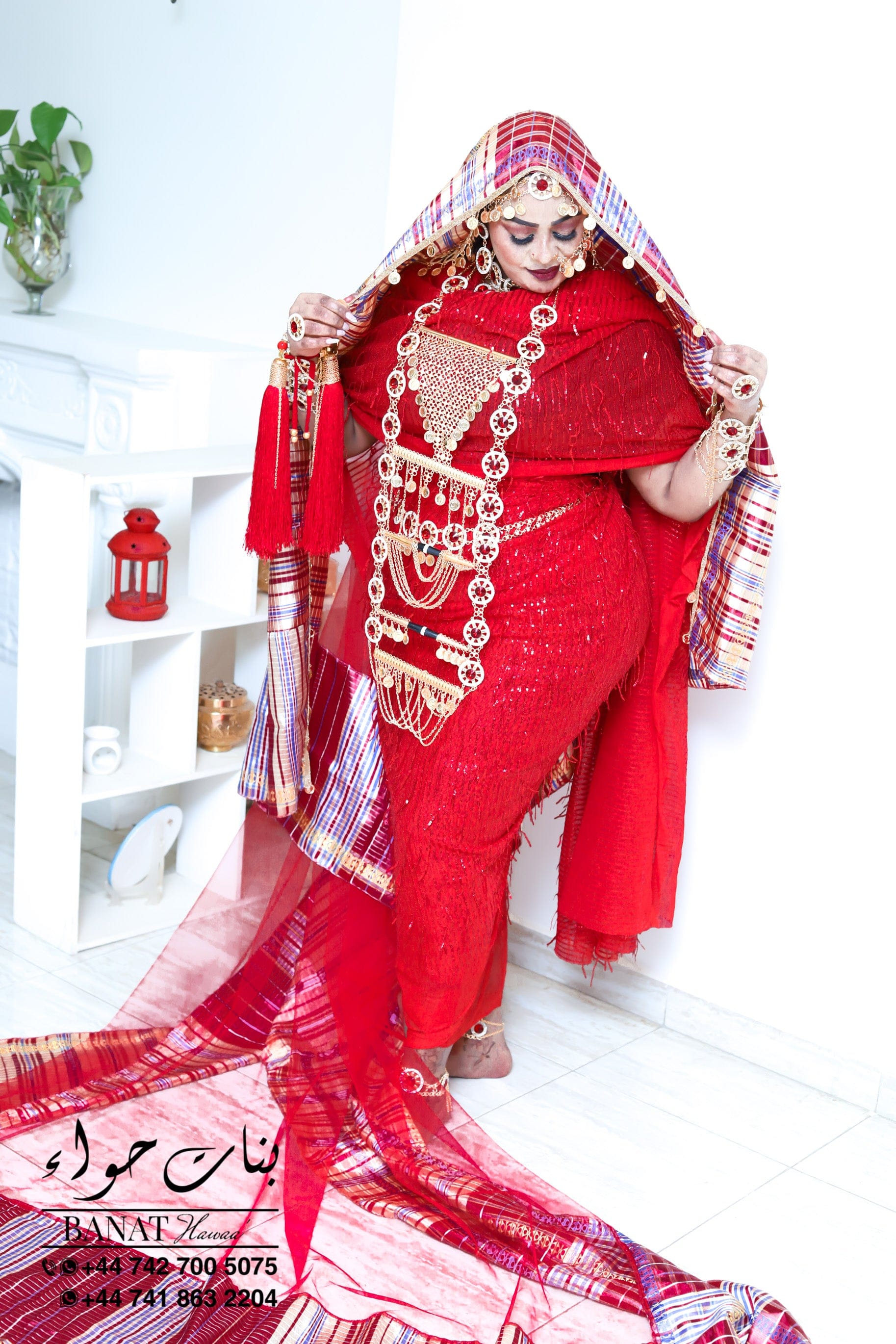 Rental - Gedla (No Hair) with Large Ruby Detailing