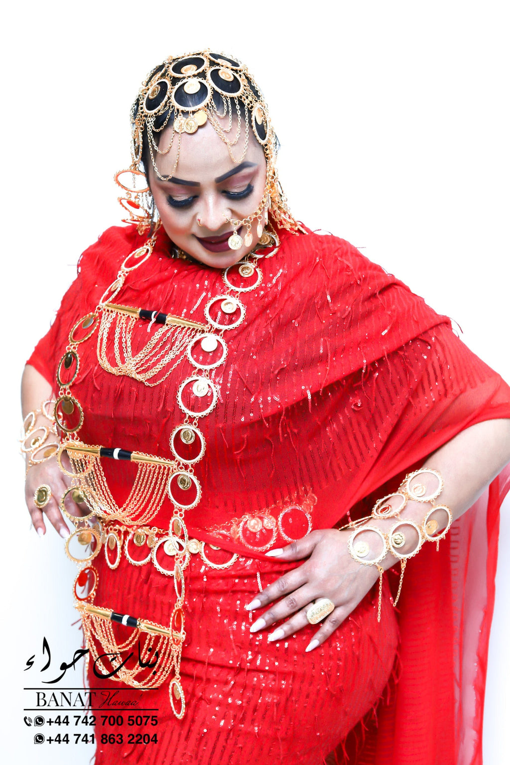 Rental - Gedla (No Hair) Double Layered Ring and Coin Style