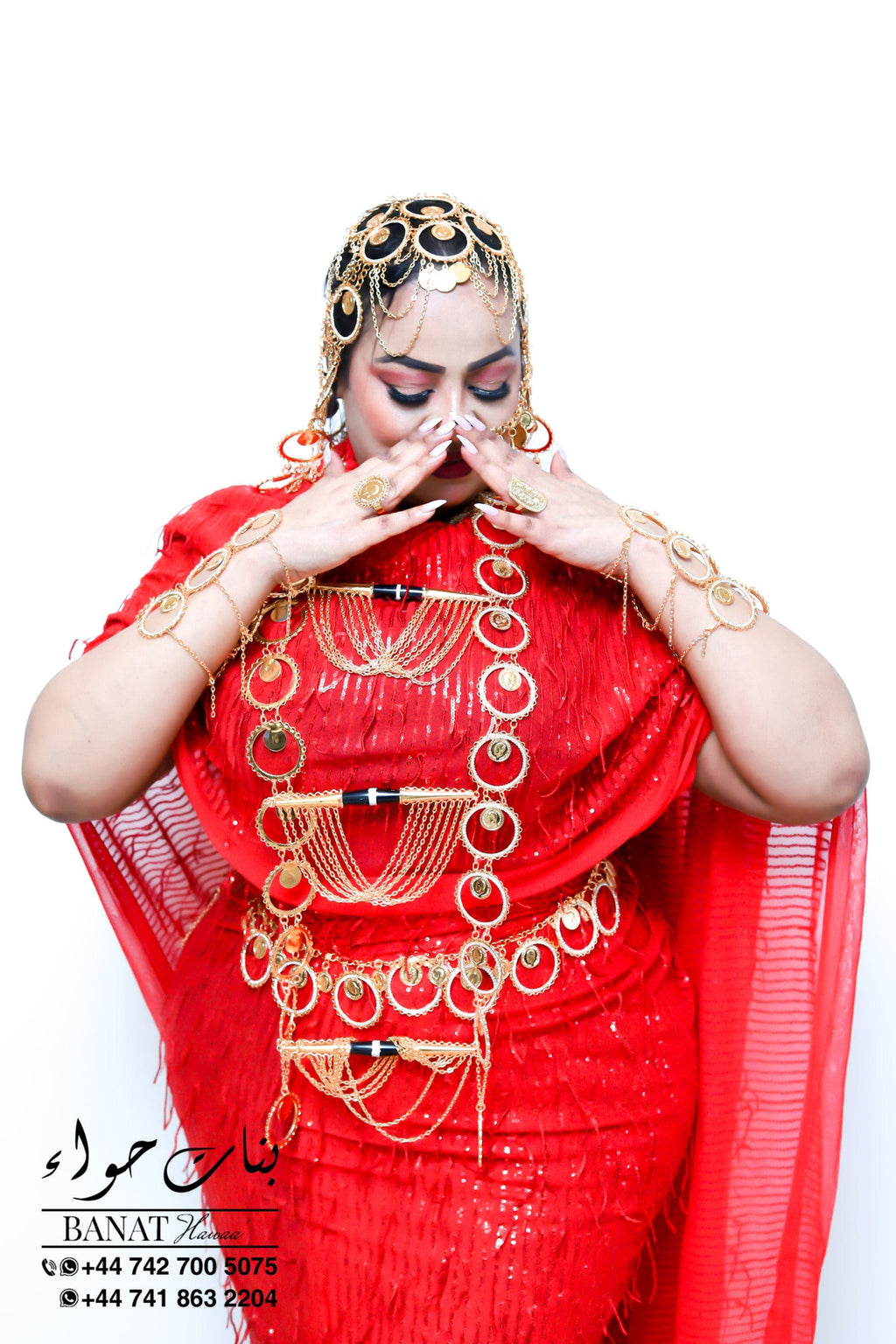 Rental - Gedla (No Hair) Double Layered Ring and Coin Style