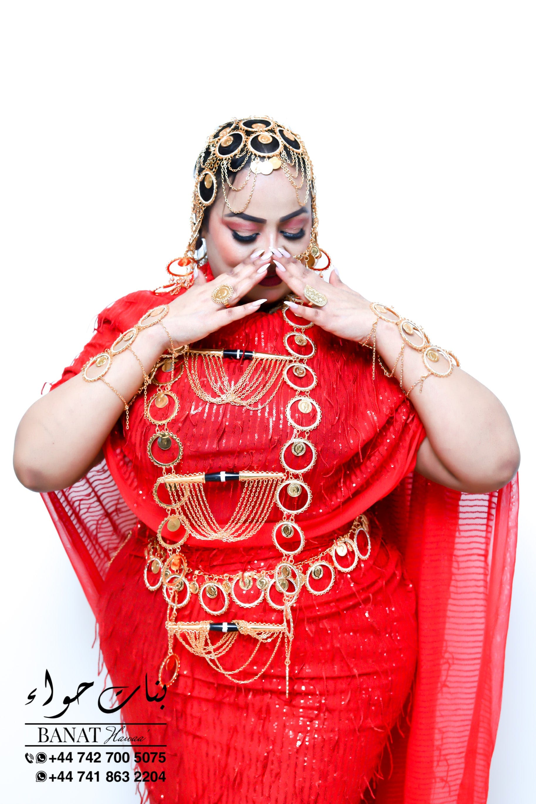 Rental - Gedla (No Hair) Double Layered Ring and Coin Style