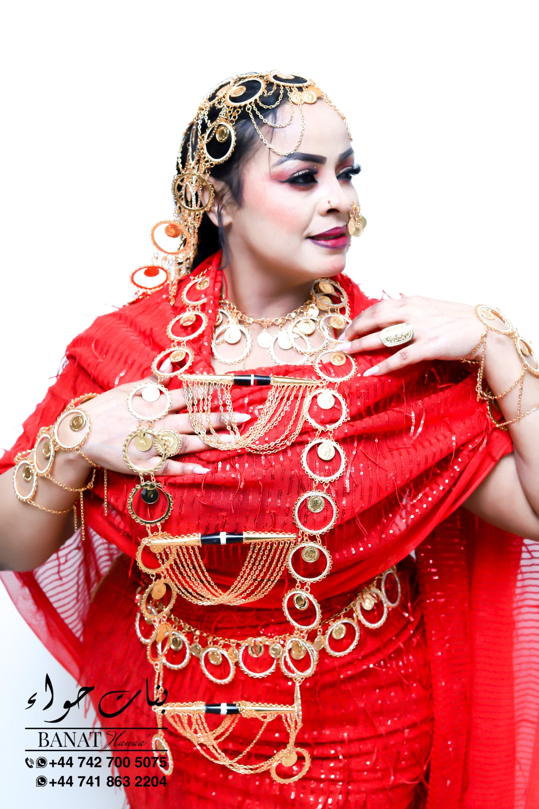 Rental - Gedla (No Hair) Double Layered Ring and Coin Style