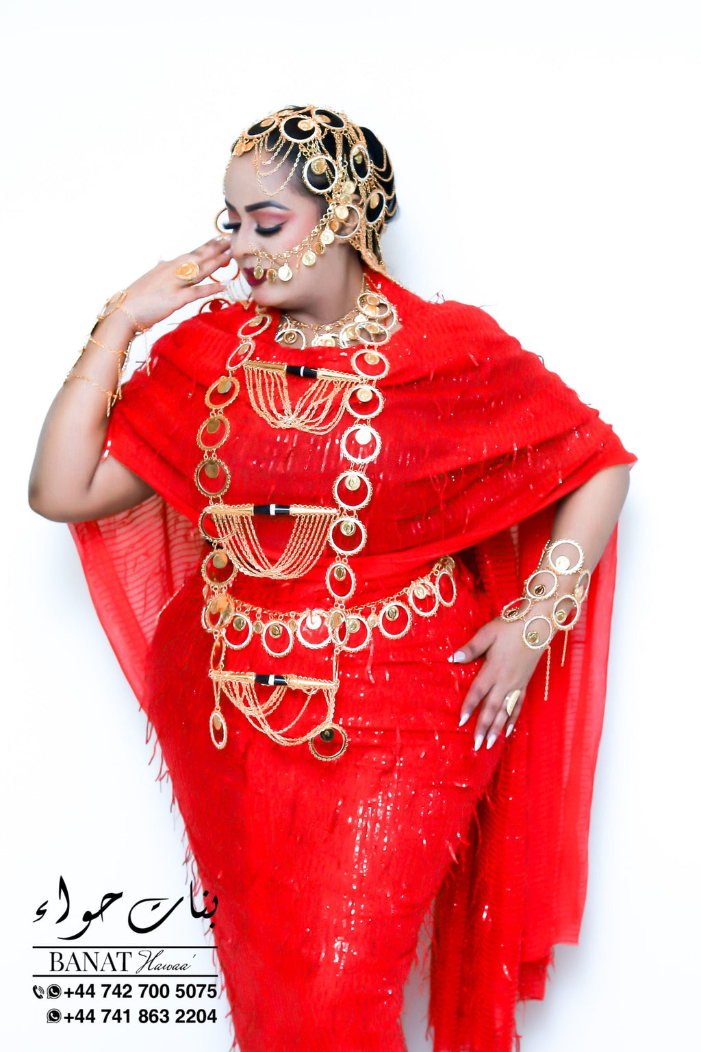 Rental - Gedla (No Hair) Double Layered Ring and Coin Style