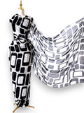 Voile Toub - Monochrome Geometric Blocks