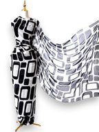 Voile Toub - Monochrome Geometric Blocks