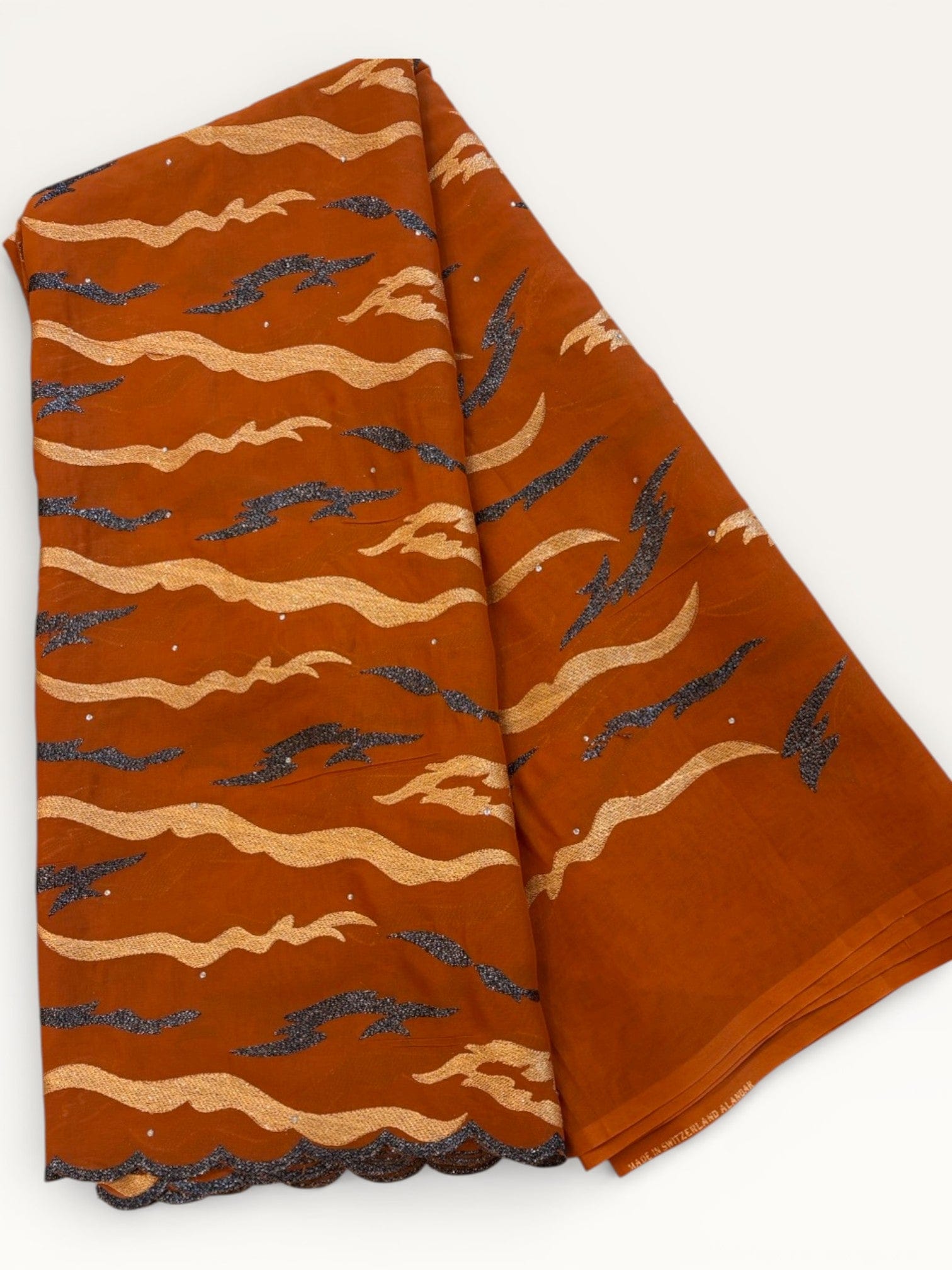 Embroidered Swiss Cotton Toub - Amber Wave Gold Toub