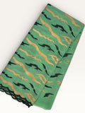 Embroidered Swiss Cotton Toub - Emerald Wave Gold Toub
