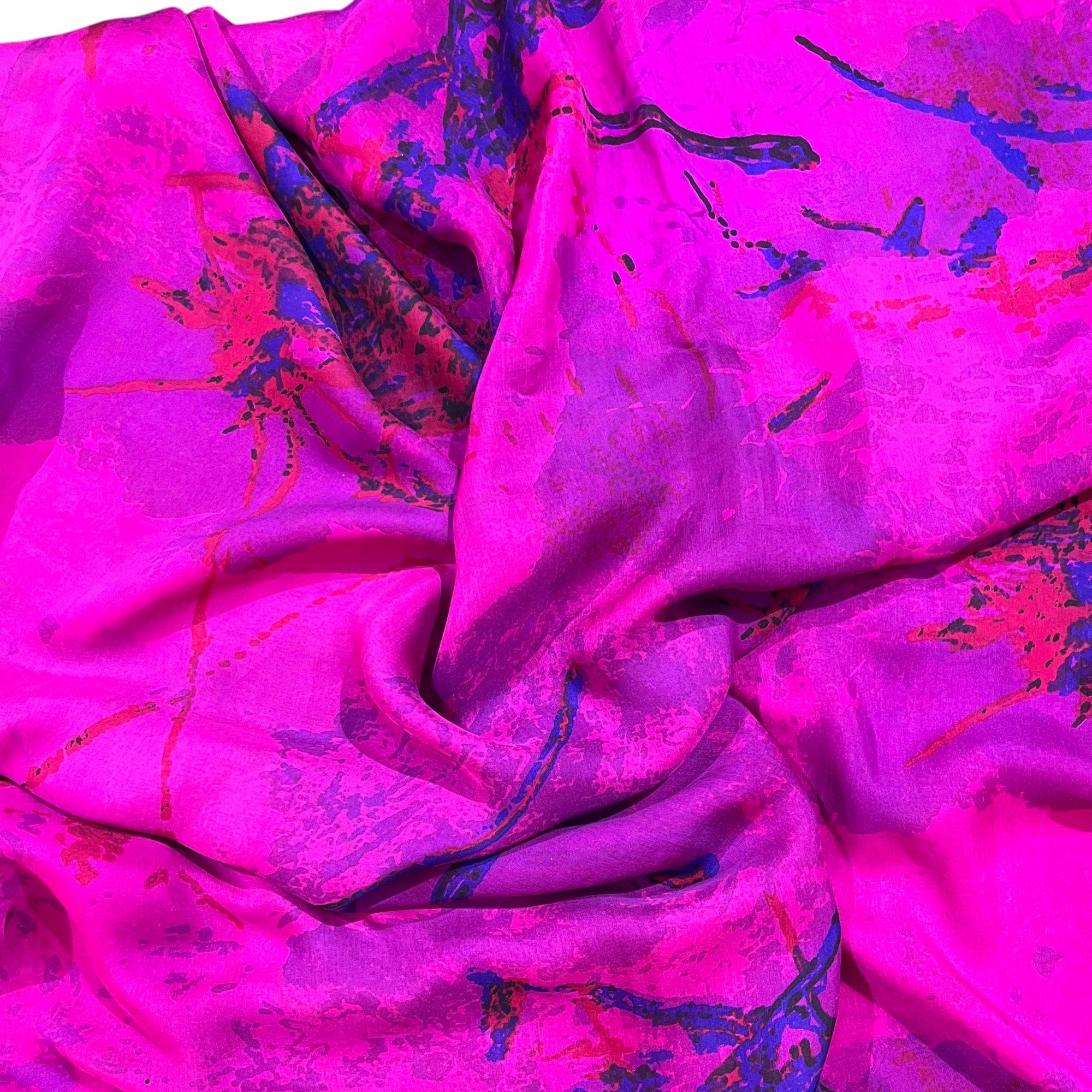 Silk Toub - Pink/Purple Abstract