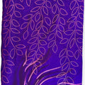 Silk Toub - Purple with Pink Leaves
