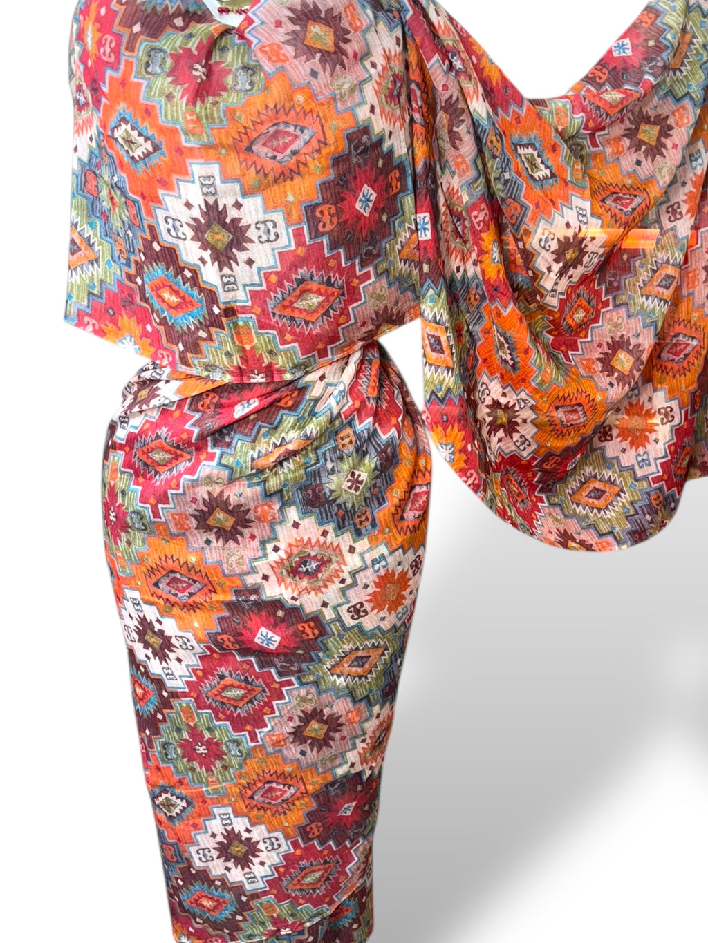 Cotton Blend Toub - Autumn Tapestry