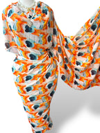 Cotton Blend Toub - Coral Patchwork
