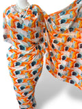 Cotton Blend Toub - Coral Patchwork