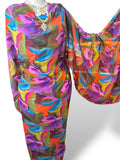 Cotton Blend Toub - Warm Floral
