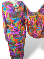 Cotton Blend Toub - Warm Floral