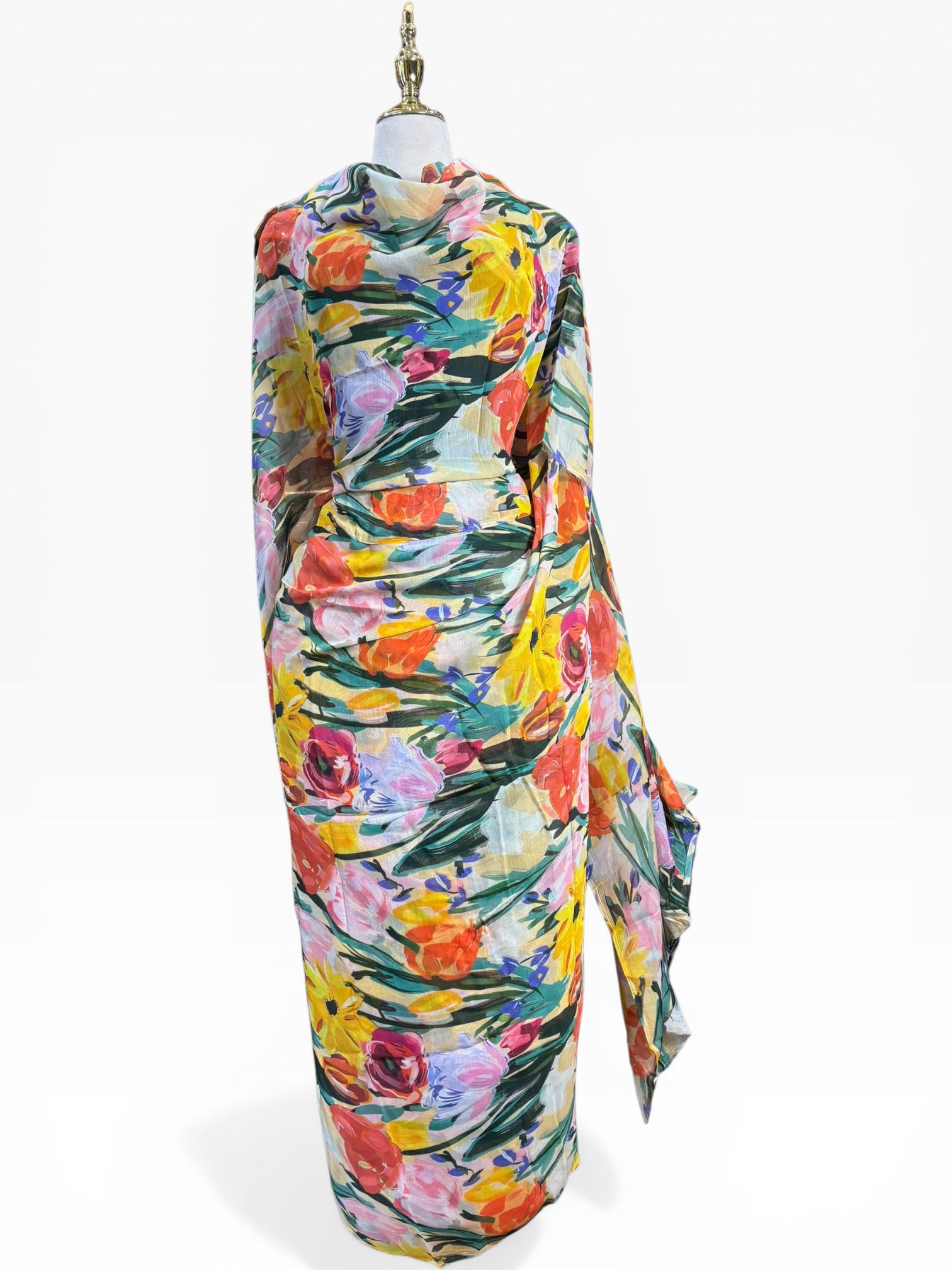 Cotton Blend Toub - Floral Eden