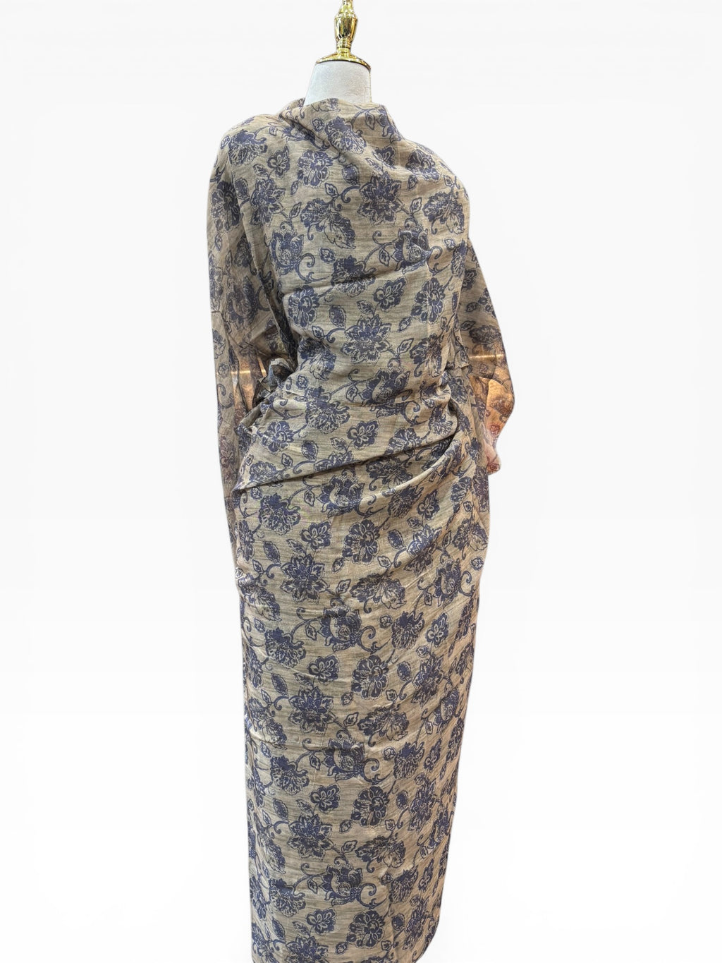 Cotton Blend Toub - Hazel Navy Floral