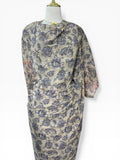 Cotton Blend Toub - Hazel Navy Floral