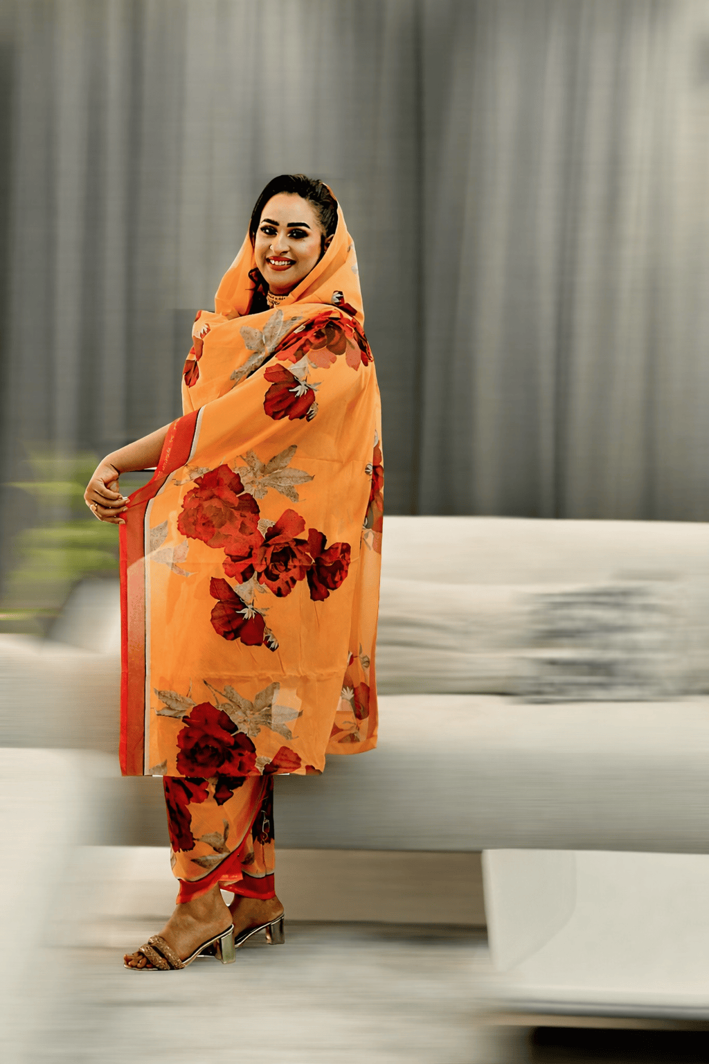 Alta Moda - Orange Red Roses